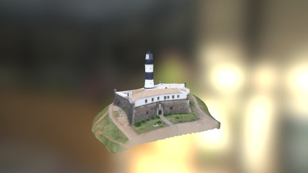 O Farol da Barra ou Farol de Santo Antônio[2] localiza-se na antiga ponta do Padrão, atual Ponta de Santo Antônio, em Salvador, no litoral do estado da Bahia, no Brasil.

Torre troncônica em alvenaria com lanterna e galeria, 22 metros de altura e pintada com bandas pretas e brancas.

Fonte: Wikipédia - Modelo Farol - Salvador/BA - 3D model by flumauricio 3d model