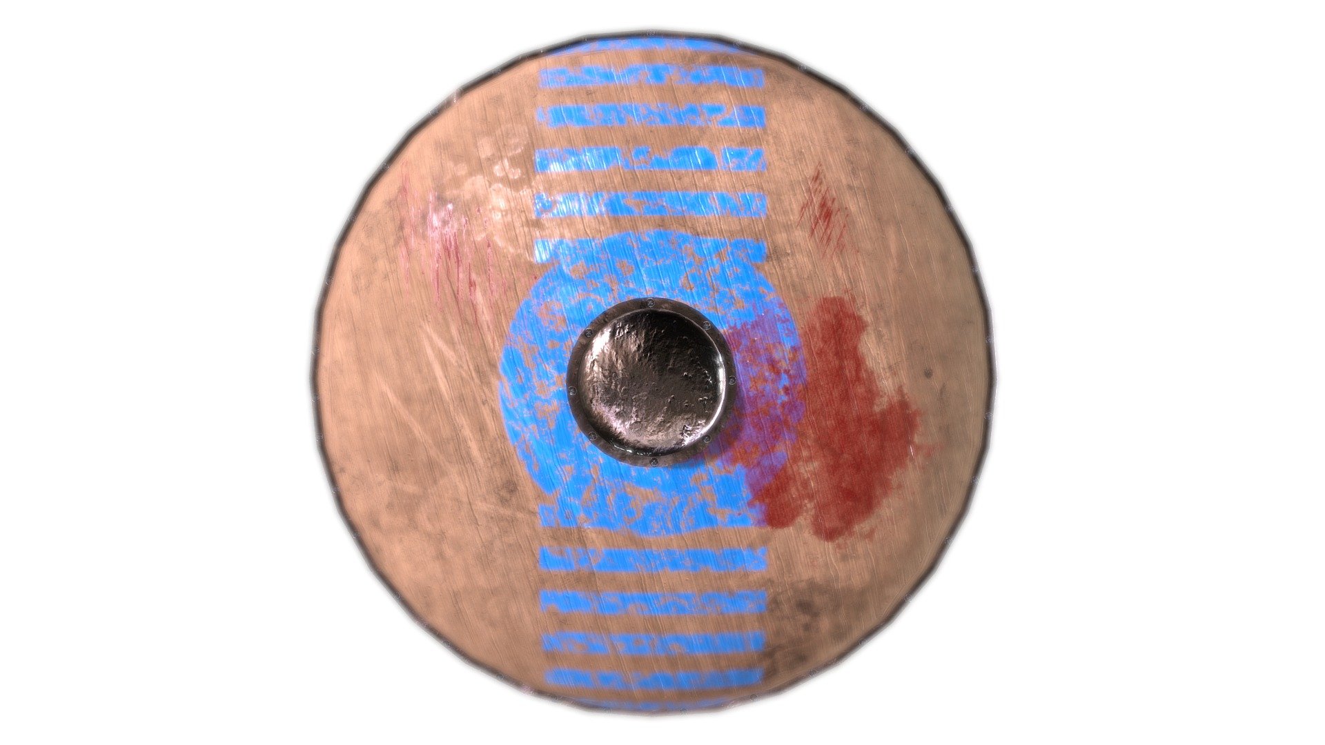 Game-ready round shield lowpoly model.

PBR textured with Diff,Height,Metallic,Normal, AO and Roughness maps.

Included .Blend, DAE, OBJ, FBX and STL files.

All textures at 2048px - Round Shield - 3D model by Free 3D Models (@free3dmodels) 3d model