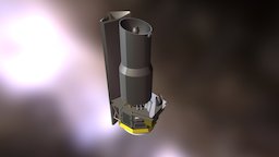 Spitzer Space Telescope celestia, spacecraft, earth, 3d, c4d