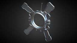 GraviLow 310H (sci-fi space booster) WIP mechanical, booster, wip, iron, metall, weapons, blender, highpoly, space, steel