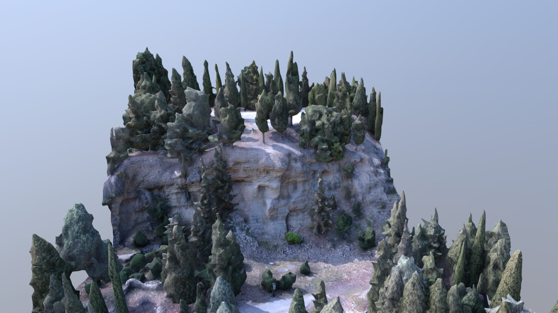 Monte Ceceri is a hill near Fiesole, Tuscany. It is currently part of a 44-hectare (110-acre) nature reserve to the northeast of the city of Florence, within the Metropolitan City of Florence 3d model