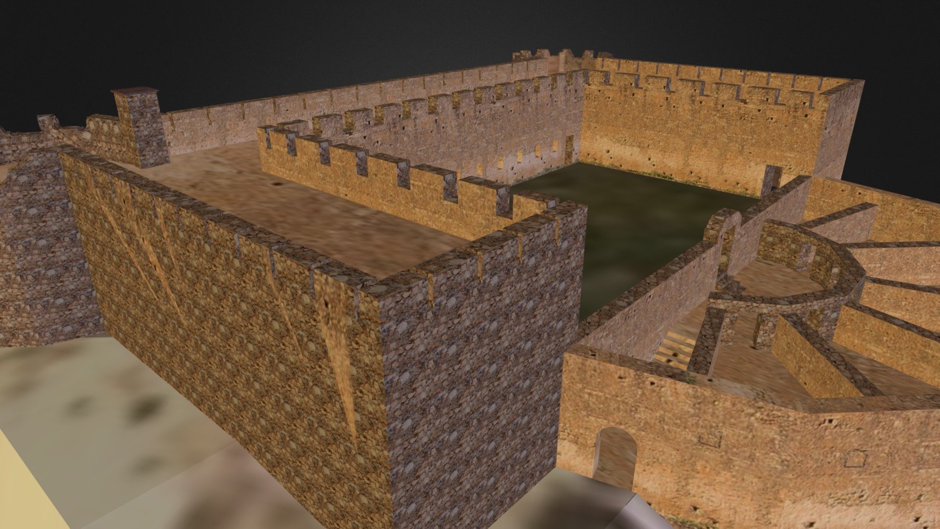 Ancient Ottoman Fortress on the Island of Crete overlooking Souda Bay - Aptera Castle - 3D model by Jack Clark - JC3D Studio (@JackClark) 3d model