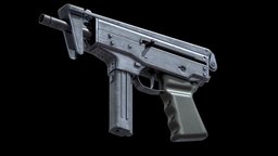 PP-91 «KEDR» Machine Pistol Midpoly Gameready prop, fps, hard, surface, shooter, sculpting, ready, machine, pistol, asset, game, gun, smg, gameready, pp91, postsoviet