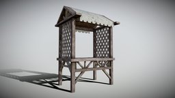 Market Stall gaming, european, medieval, market, stall, substancepainter, substance, game, blender, fantasy