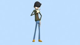 Cartoon Character Test comic, slim, outline, npr, character, cartoon, blender, lowpoly