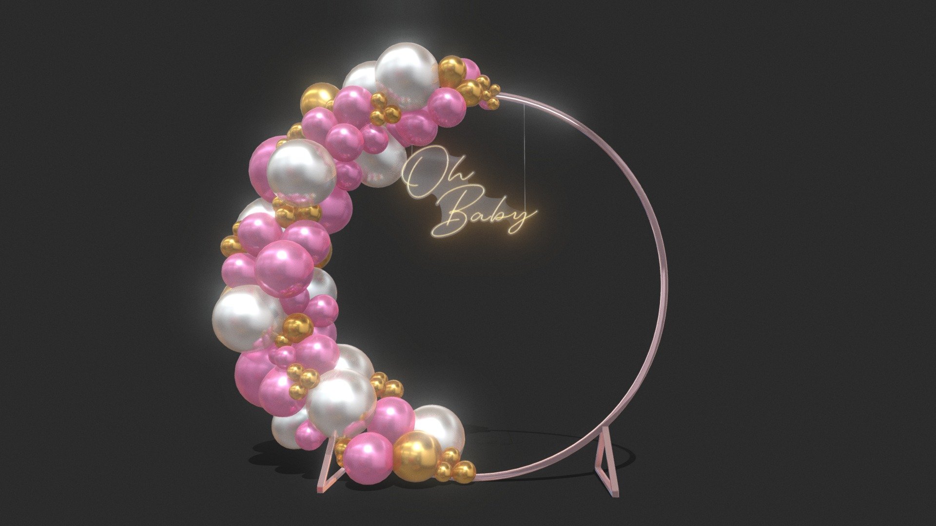 Balloon Arch 1

Ring Diameter: 2.20 meters

IMPORTANT NOTES:




This model does not have textures or materials, but it has separate generic materials, it is also separated into parts, so you can easily assign your own materials.

Model units are on meters.

If you have any questions about this model, you can send us a message 3d model
