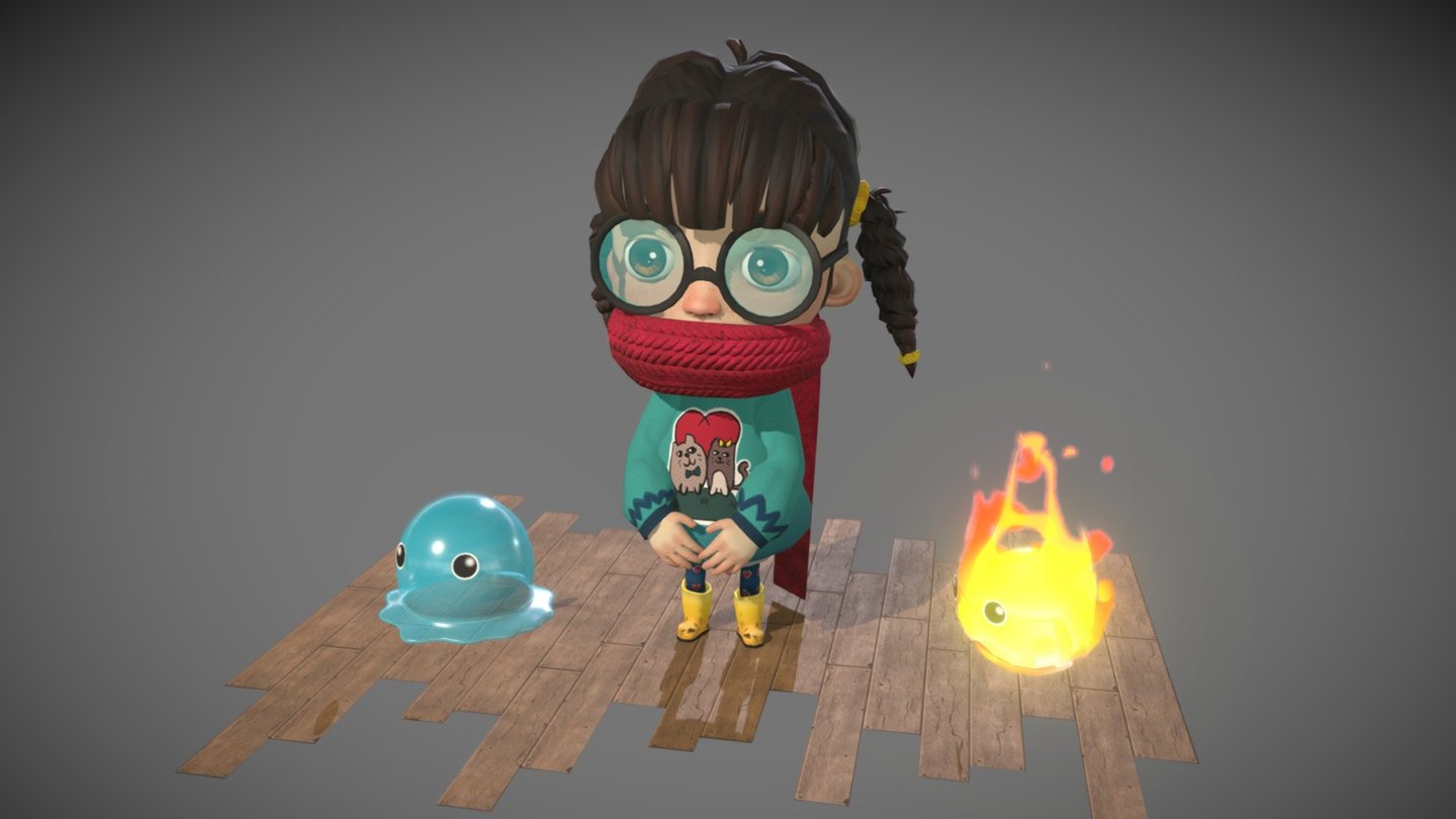 The Characters from our FMP more info here: http://idotrigames.wix.com/blog
Watch a trailer here: www.youtube.com/watch?v=Cy_ud2AIDUw&amp;feature=youtu.be - Guiding Sprites Characters - 3D model by amberjamieson 3d model
