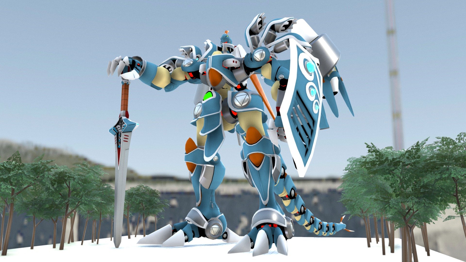 ウィトアール軍・魔導遊撃隊の中隊長クラスが操る白銀級魔導獣。

水晶神代紀
https://www.alphapolis.co.jp/novel/286818379/444389610 - AGS-S02 Water Wyvarrior / 水の蒼竜騎 - 3D model by つくりべツクル (@Tucuru_Tucuribe) 3d model