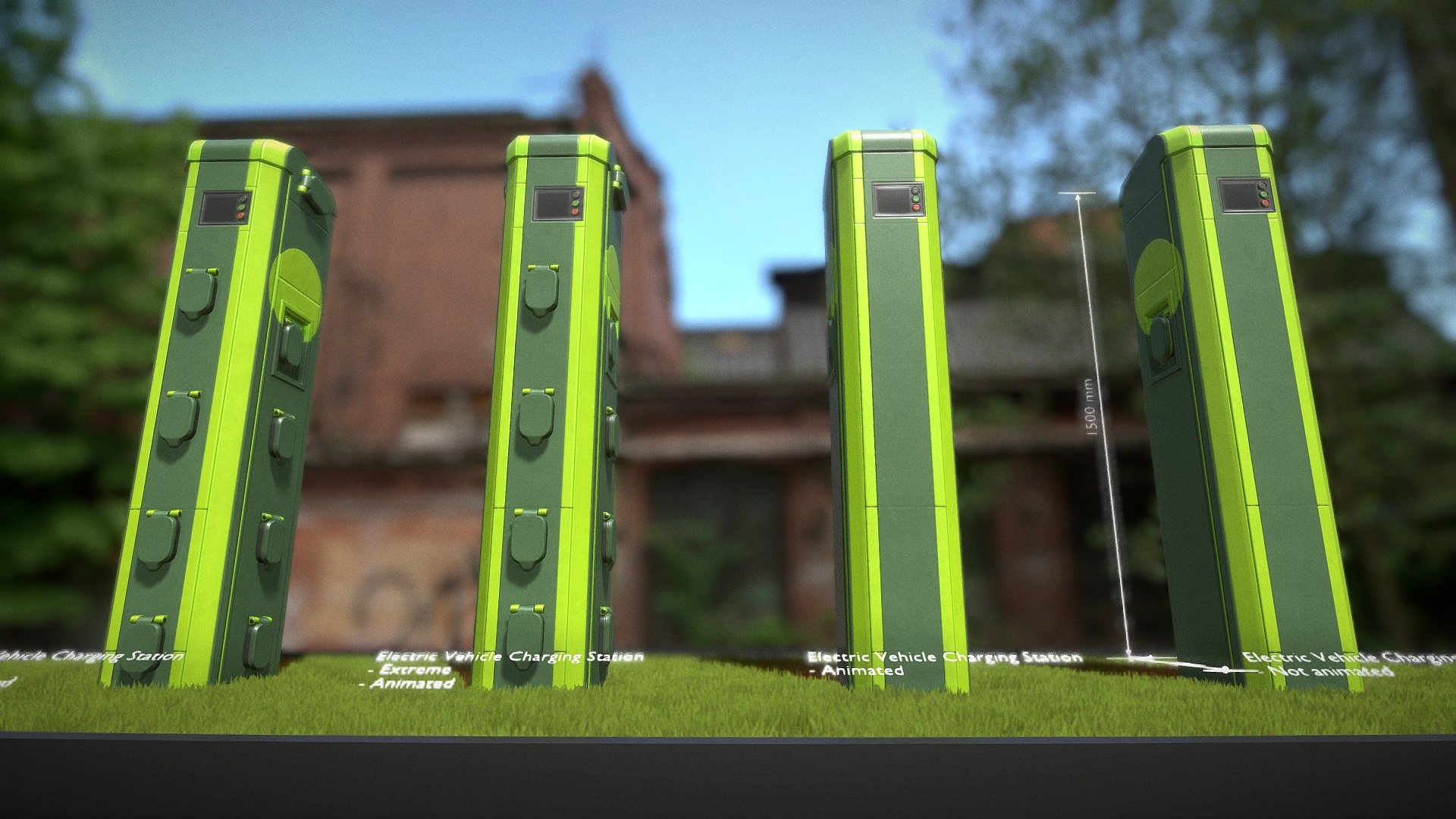 Electric vehicle charging station version 2.




PBR-Textures 4K

Parts:


Charging_Station_2 
0.482m x 0.341m x 1.500m
Polygons = 4964



Charging_Station_2_Animation 
0.482m x 0.341m x 1.500m
Polygons = 4340



Charging_Station_2_Extreme 
0.482m x 0.341m x 1.517m
Polygons = 39544



Socket_Closed 
0.085m x 0.150m x 0.027m
Polygons = 1820



Socket_Open 
0.085m x 0.186m x 0.132m
Polygons = 1820




Version 1



Demo-Video in Blender-2.92



 - Electric Vehicle Charging Station 2 - Buy Royalty Free 3D model by VIS-All-3D (@VIS-All) 3d model