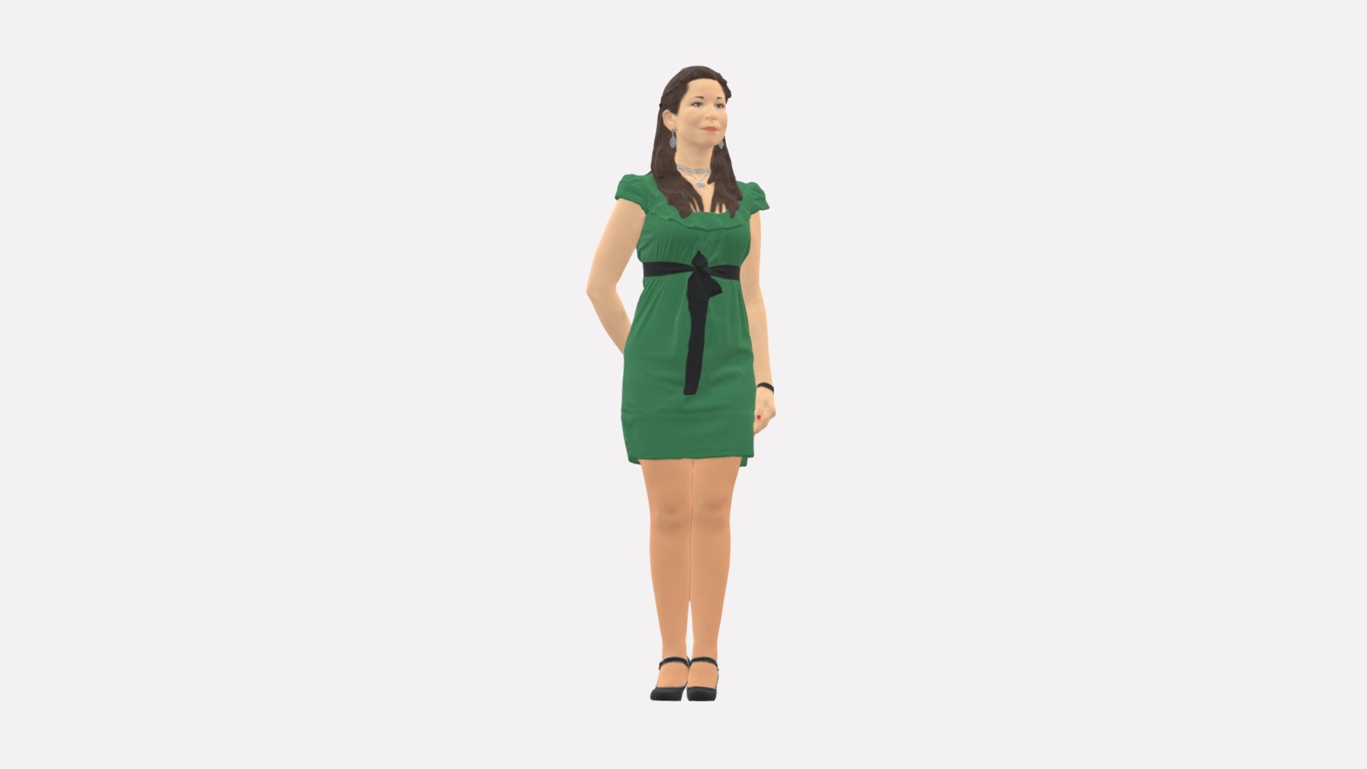 We provide unique 3d scanned models with realistic proportions for closeup and medium-distance views in artworks, paintings and classes. As well as architectural visualization projects.

Main features:




high-end realistic 3d scanned model;

realistic proportions;

highest quality;

low price;

saves you time for more time in landscaping and interiors visualization.

FEATURES 




3d scanned model 

Extremely clean

Edge Loops based

smoothable

symmetrical

professional quality UV map

high level of detail

high resolution textures

real-world scale

system unit: cm

TEXTURES 




Textural Resolution: 4096 x 4096

Color Map

The model is suitable for stereolithography 3d printing 

The model is also ready for fullcolour 3d printing - Woman In Gree Dress 0748 - Buy Royalty Free 3D model by 3DFarm 3d model