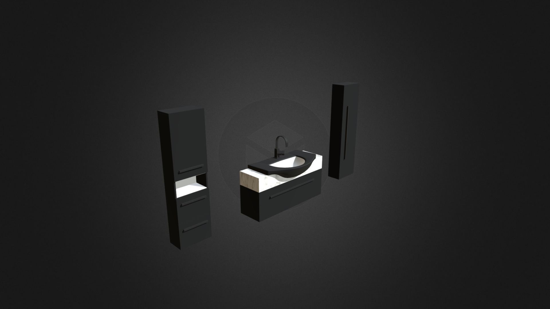 Bathroom Furniture Set - Bathroom Furniture Set - Buy Royalty Free 3D model by cgaxis 3d model