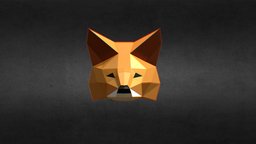 META MASK (FOX For PEPAKUR) fox, token, fbx, fox3d, pepakura, fbx-mesh, nfts, nft, low-poly, 3d, 3dsmax, lowpoly, fbx-object-model, uvwmap, token-coin, crypto-coin, nftart, nftcollector, crypto-token, token-currency, metamask