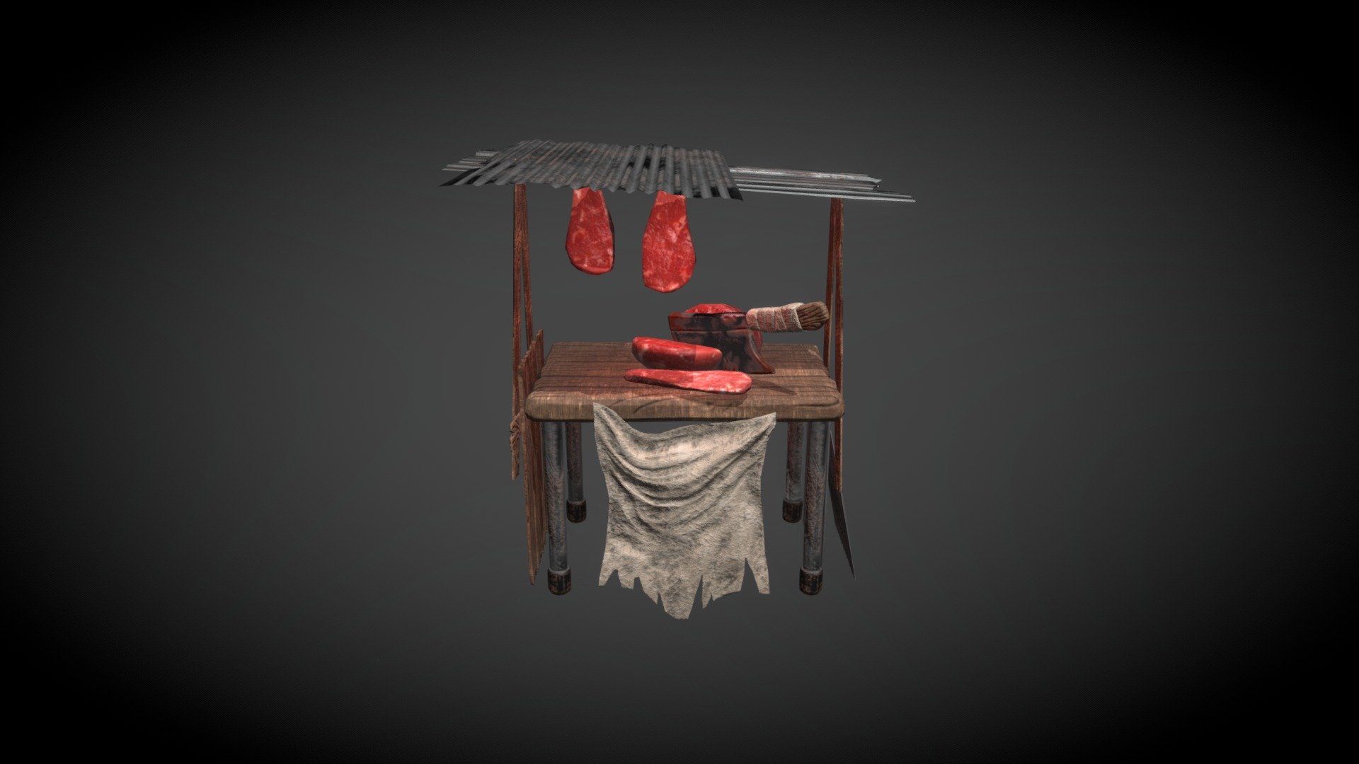 Apocalypse_Butcher_Stand - Apocalypse_Butcher_Stand - 3D model by Kimoon 3d model