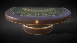 Black Jack Table Casino Game Asset _ 4 retro, casino, blackjack, blackjack-table, substancepainter, substance, gameart, casino-blackjack