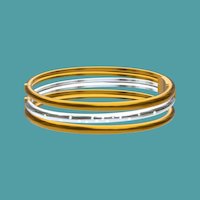 Br Or Bicolore & diamants jewel, or, bijou, gold, bracelet