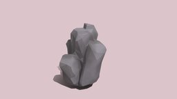 Detailed Lowpoly Rock terrain, boulder, enviroment, nature, cartoon, art, lowpoly, low, poly, stone, abstract, rock, mountain-landscape, kliff