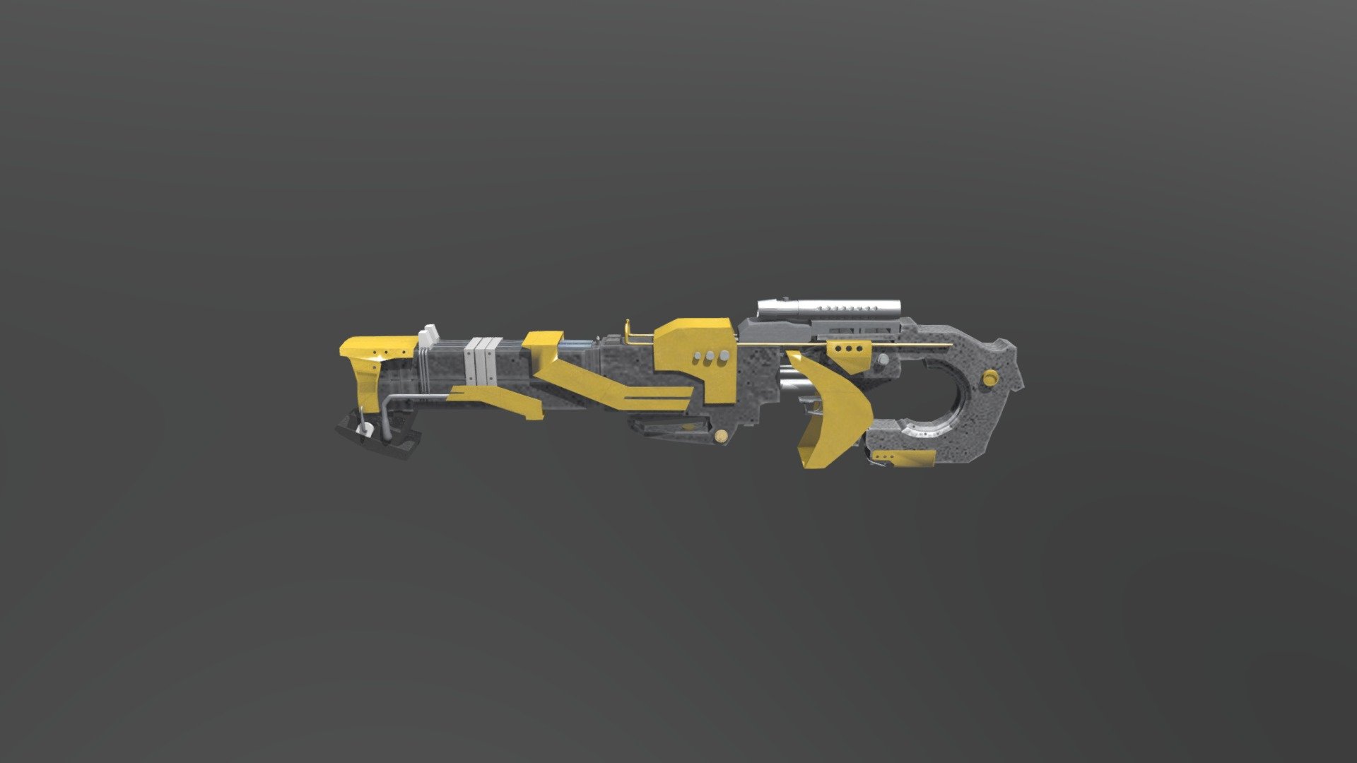 Modelado 3d del arma de Rocket Raccon, de guardianes de la galaxia 3d model