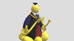 Koro sensei from assasination classroom octopus, manga, yellow, koro, sensei, anime