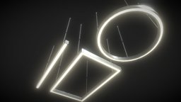 ceiling lamps office, lamp, work, baked, downloadable, substancepainter, substance, maya, asset, lowpoly, low, poly, free, light