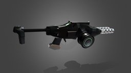 SMG d-dit09 based, maya, sci-fi, gun, concept, smg