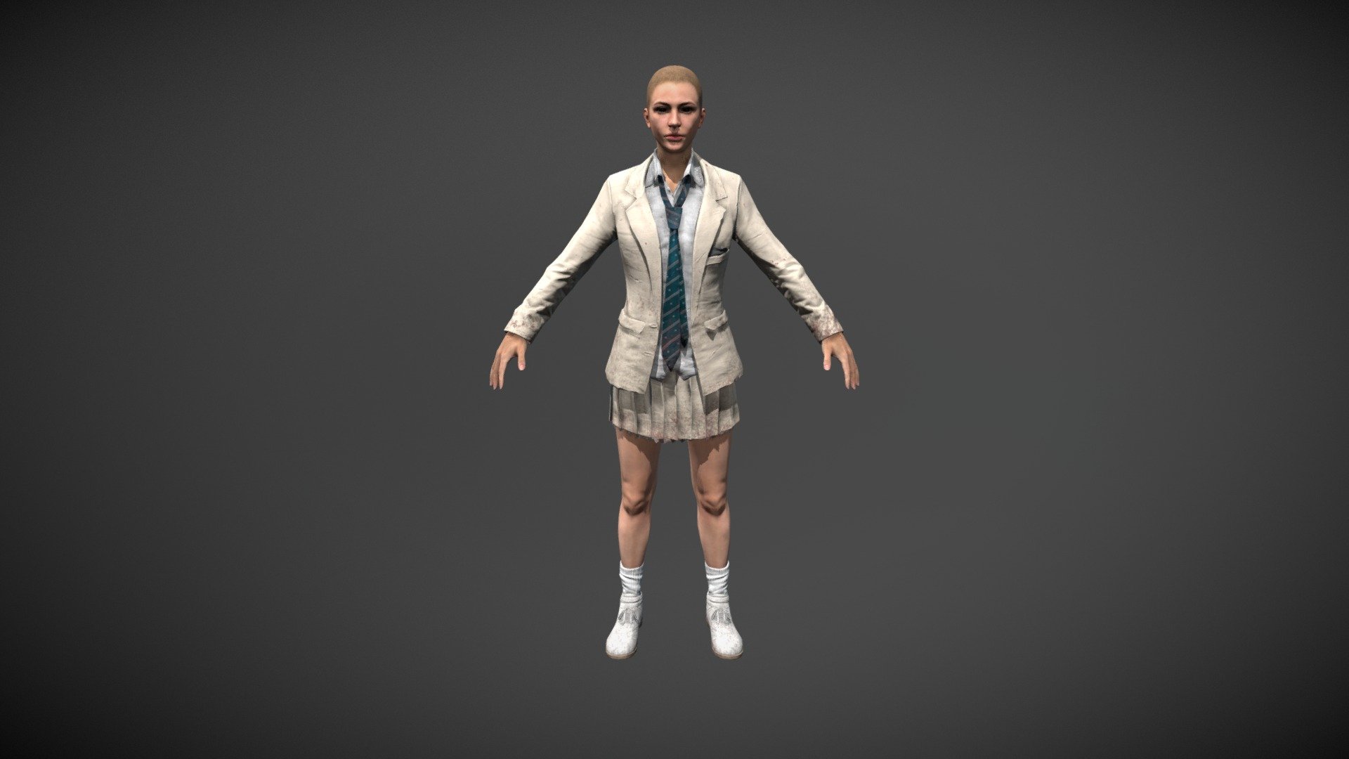 More info at PUBGShowcase - IVORY SCHOOL UNIFORM SET (FEMALE) - 3D model by PUBGShowcase 3d model