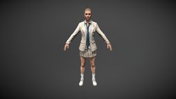 IVORY SCHOOL UNIFORM SET (FEMALE) pubg, pubgshowcase, pubg-skins