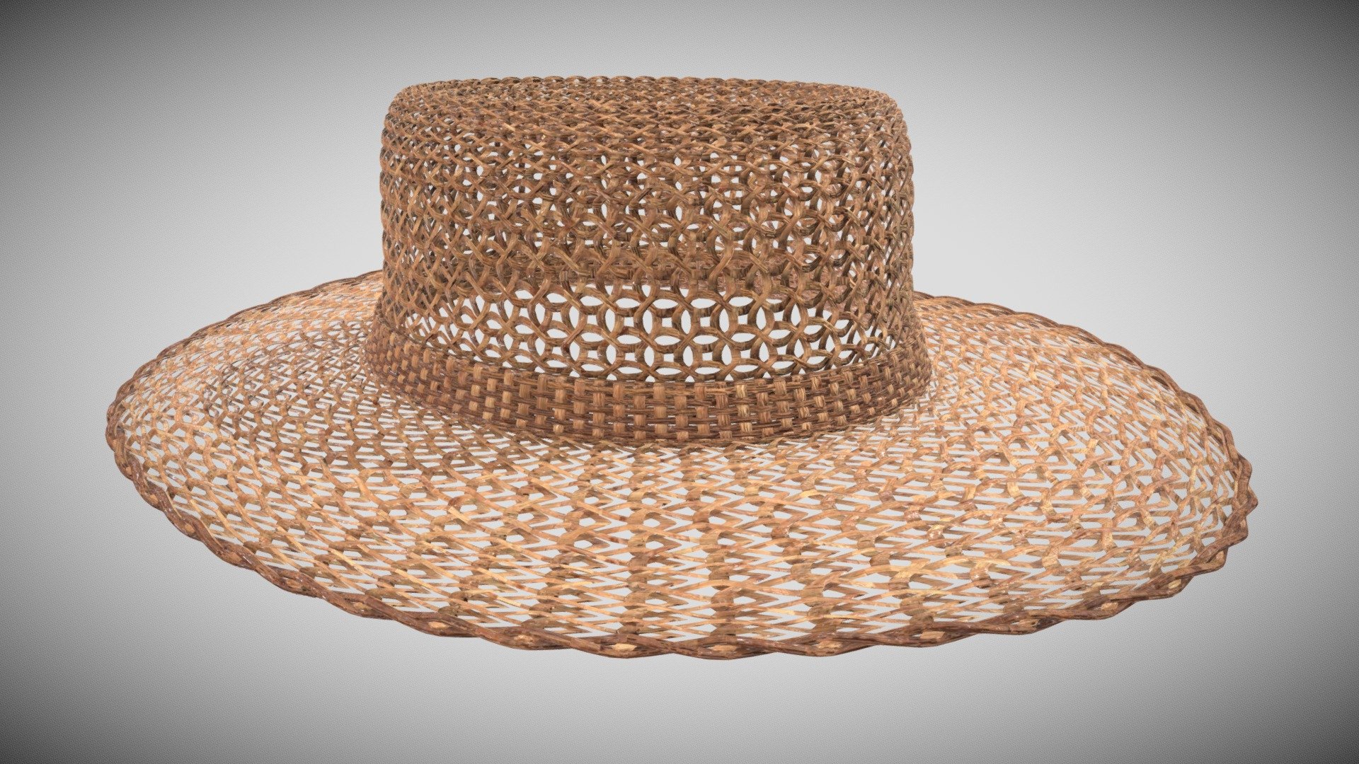 One Material PBR Metalness 4K - Hat - Paglione - Download Free 3D model by Francesco Coldesina (@topfrank2013) 3d model