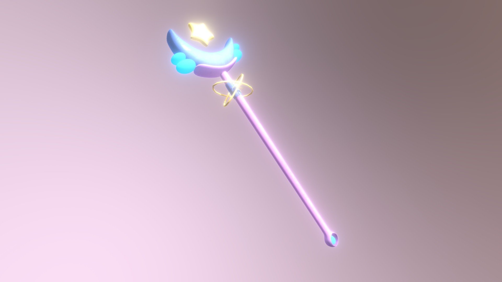 This Magic Moon Sceptre was a gift from Selene, the Greek Goddess of the Moon, and has been passed down as a heirloom for generations. Though when it gains a new owner the sceptre will transform itself, befitting of the owner's magic ability. Its lunar power stays the same through every iteration and is said to cause tidal shifts around the world, almost as if it can control the moon's gravity 3d model