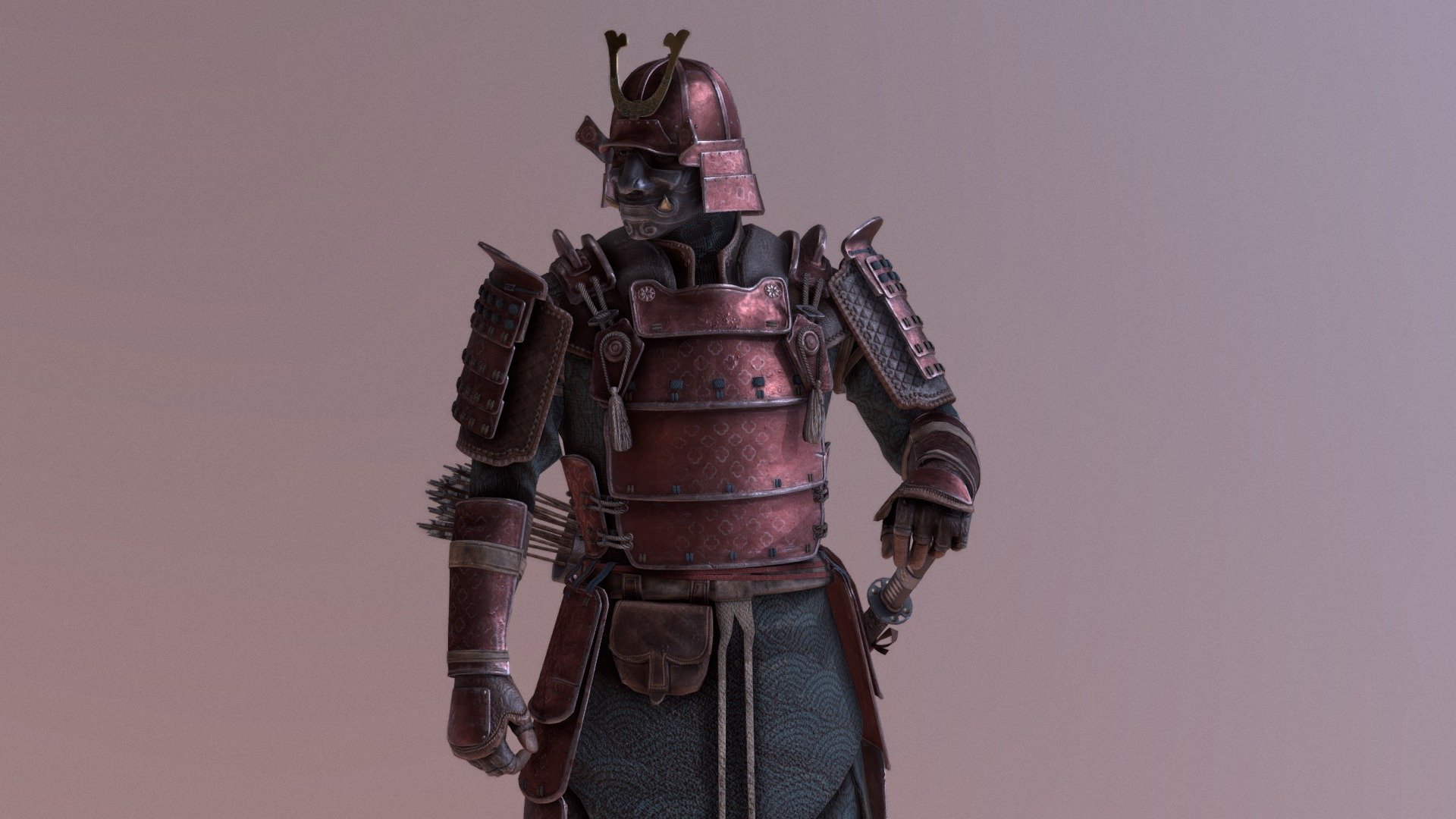 Here's a little project i've been working on, hope you like it !

So, it's a very classic samurai, but with a tiny occidental feel (like the armor material, the colors or the aesthetic in general)

80k - 2 : 4k - weapons not included - Samurai - Real-time - 3D model by Alex "Augure" Cadinot (@Auguriste) 3d model