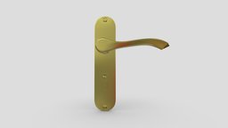 Andros Door Handle Brass modern, plate, element, key, lock, module, classic, handle, metal, minimalist, kitbash, fittings, locking, knob, levers, 3d, design, house, wood, plastic, interior, door