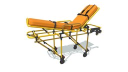 Ambulance Stretcher trolley, bed, ambulance, clinic, patient, help, emergency, hospital, surgery, medicine, medic, healthcare, gurney, clinical, stretcher, ems, mobile, medical, unfolded