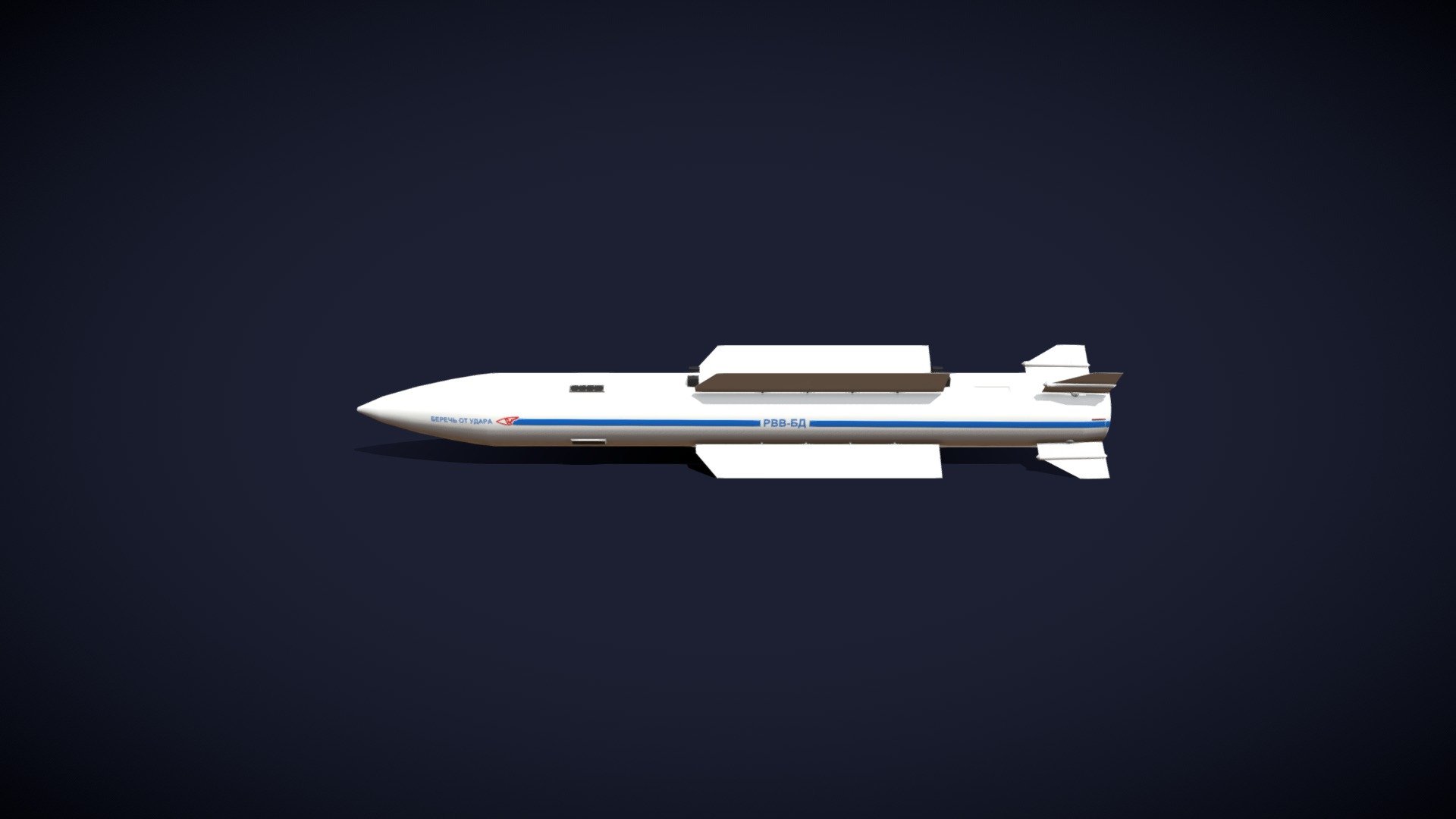 Vympel R-37 Air-to-Air Missile (Russian)

Hand-painted using Substance Painter. PBR - AR/ VR - Low-Poly

Google, Unity and Unreal Engine Friendly

Game-ready

Textures; 2048 x 2048, OpenGL, Dilation + Single Background Colour, 16 Pixel Padding

Maps Include; Base, Normal, Height, Rough, and Metal.

Please note; This may, or may not 3D Print. Not tested.

https://stgbooks.blogspot.com/ - Vympel R37 Missile - Buy Royalty Free 3D model by Simon T Griffiths (@RubberMan) 3d model