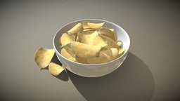 Potato Chips in Bowl