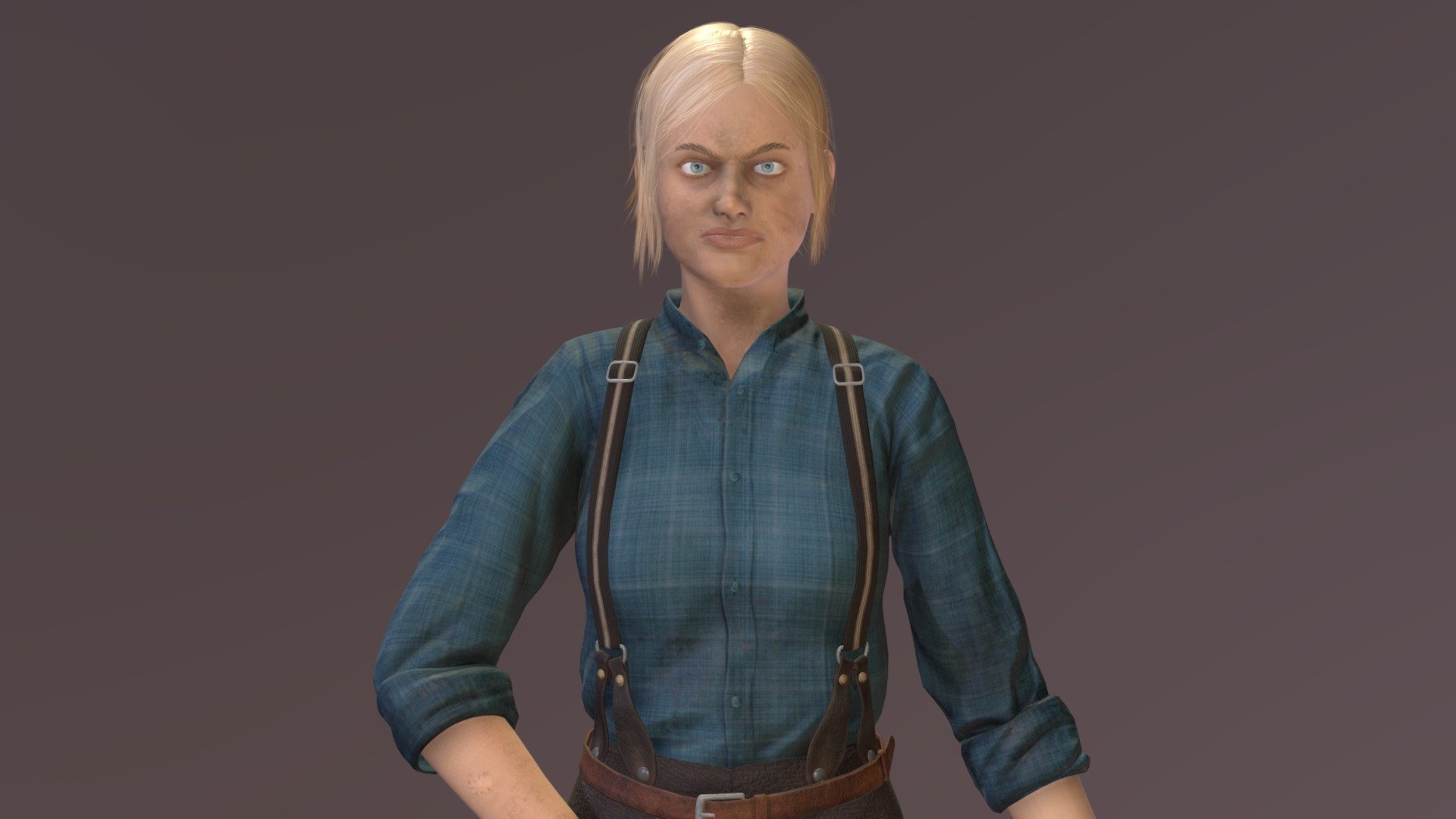 Character low poly 3d model
