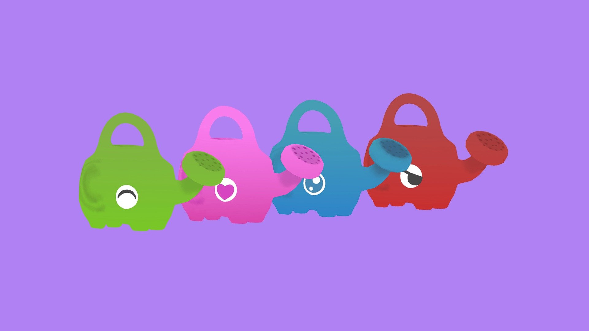 First set of some low poly Elephant Watering Cans with different emotions. Fan Art from Animal Crossing: New Horizons 🐘🍃




1024x1024 textures.

886 tris per model.
 - Elephant Watering Can - 3D model by Marina (@3dleaf) 3d model