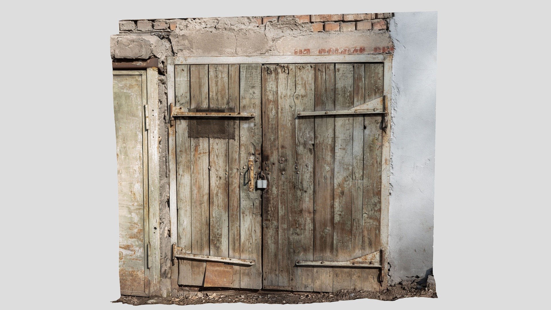 The garage door was removed in Almaty on a sunny day.

Дверь гаража снята в Алматы в солнечный день 3d model