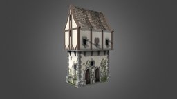 Medieval Townhouse assets, medieval, gamedev, cgduck, unity, game, gameart, house, building