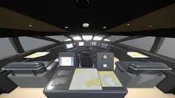Dragonfly Yacht Wheelhouse yacht, control, ocean, panel, navigation, gameres, wheelhouse, substance, painter, game, blender, pbr, chair, ship, interior, sea, keyboard, boat