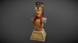 Nefertiti Bust fanart, egypt, nefertiti, assassins, creed, limestone, undead, pharaoh, aliens, mask, alien, pyramids, curse, assassinscreed, dlc, origins, golden, crowns, bust, gold, undeads