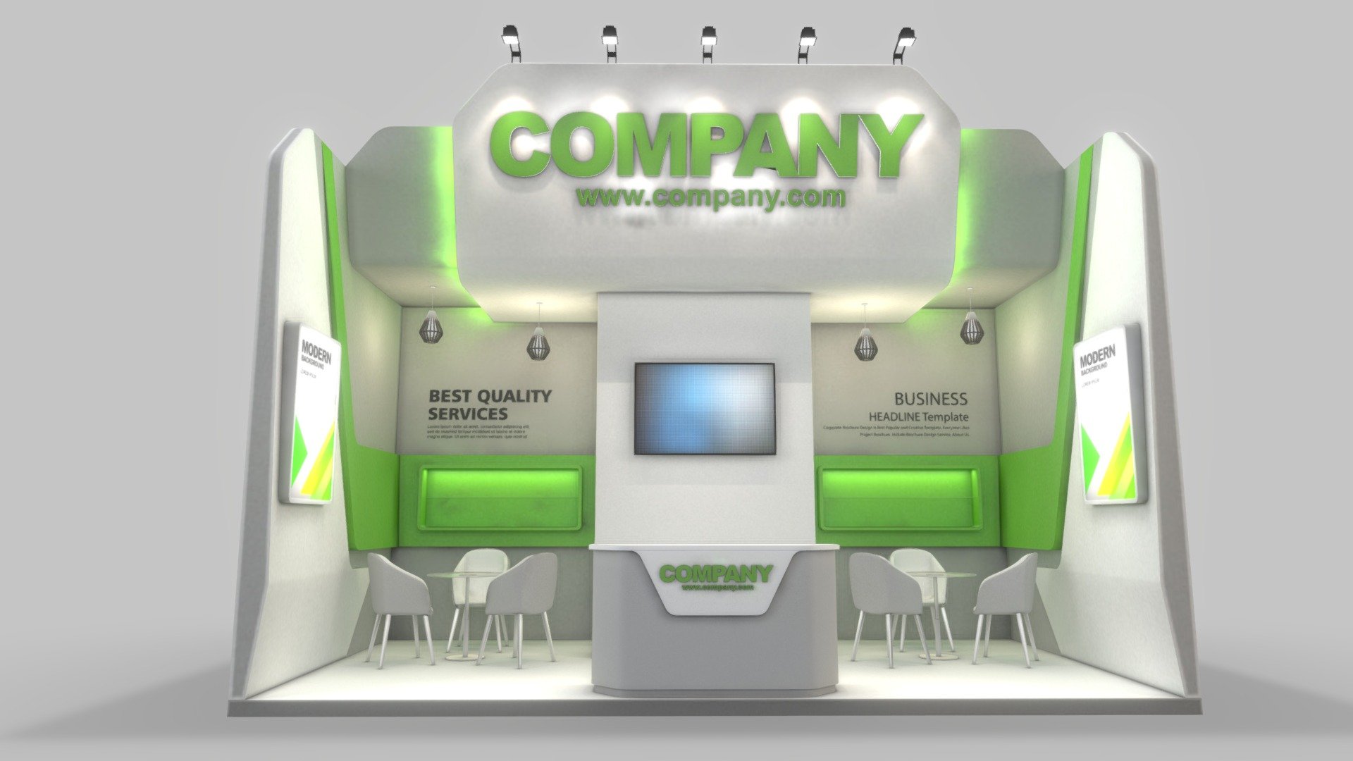 Exhibition stand 3D model


18 sqm / 6x3m / height: 470 cm
1 exposed side
Unit: cm

Format:


Autodesk 3Ds max 2018 / V-ray 3.60.03 render
Autodesk 3Ds max 2015 / Default scanline render
Obj format
Fbx format
 - EXHIBITION STAND CLB 18 sqm - Buy Royalty Free 3D model by fasih.lisan 3d model
