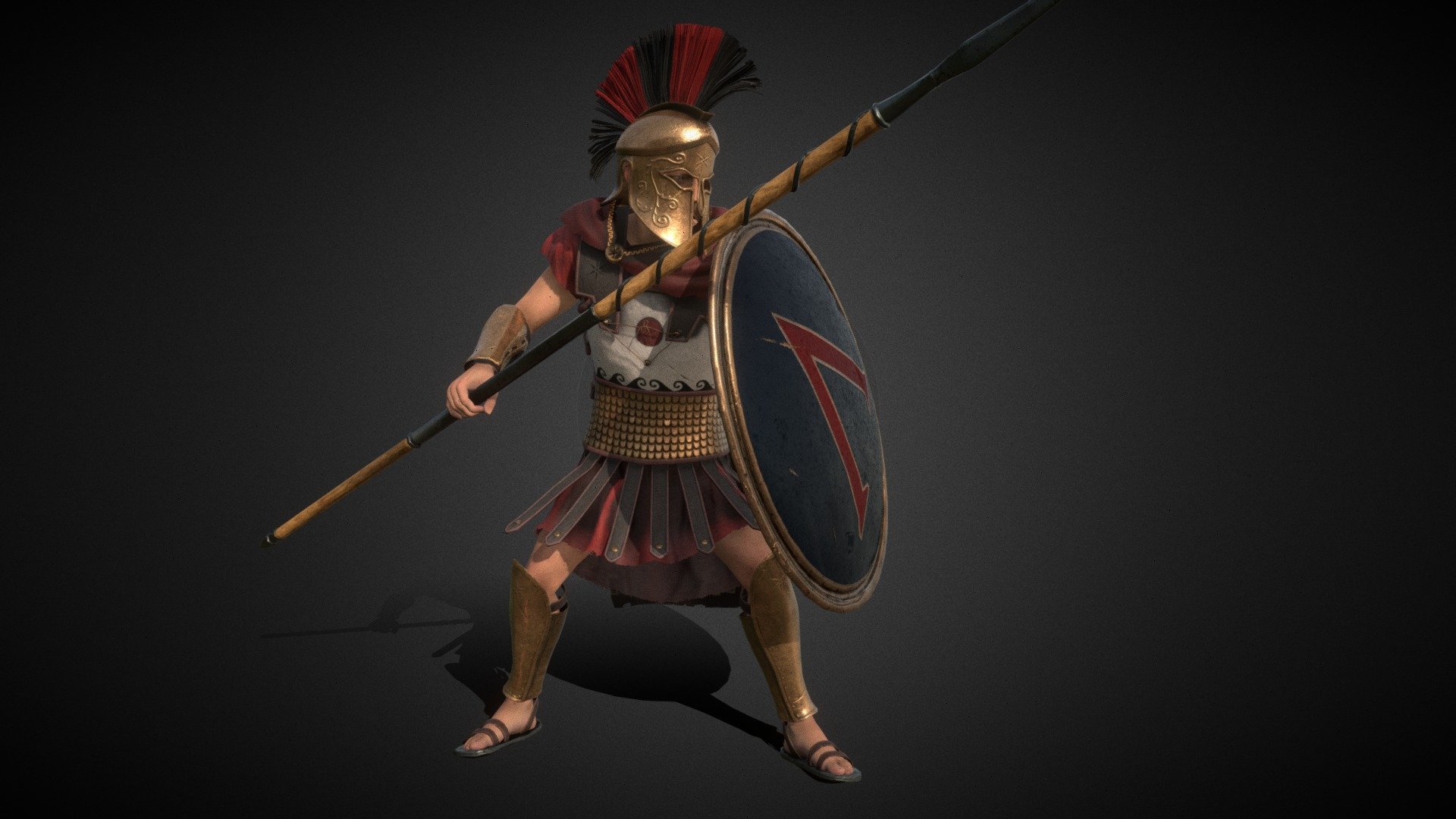You can see the soldier in this scene: https://www.artstation.com/artwork/obJ294

Armor - Blender, Substance Painter, Photoshop.
Human body - Character Creator 4

Also check out my IG: https://www.instagram.com/drastrart_animations/ - Hoplite / Spartan Soldier - Peloponnesian war - Buy Royalty Free 3D model by DrastrArt (@ondrej.streit) 3d model