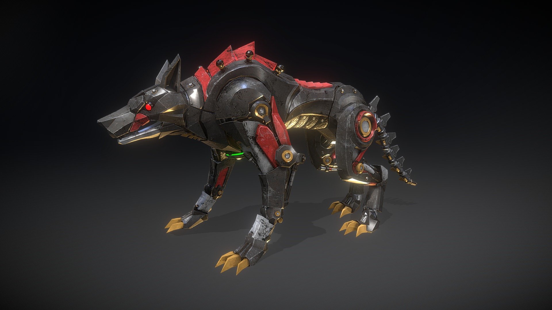 Wolf Robot - 3D model by 4:33 Creative Lab (@FourThirtyThreeCreativeLab) 3d model