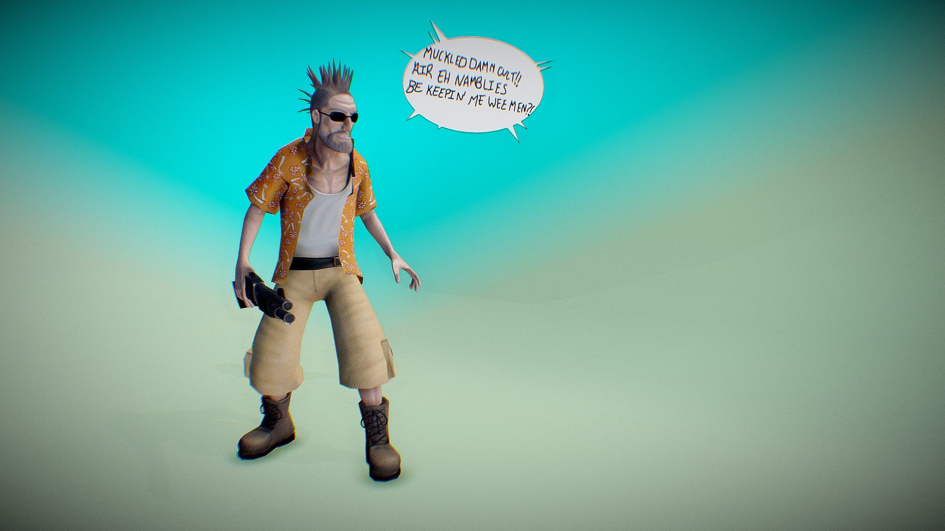 This model inspired by character from role playing game Call of Ctulhu. This character was so crazy that he can defeat Ancient Gods. More about him you can red here: https://1d4chan.org/wiki/Old_Man_Henderson - Old Man Henderson - Download Free 3D model by k1r1ll3r 3d model