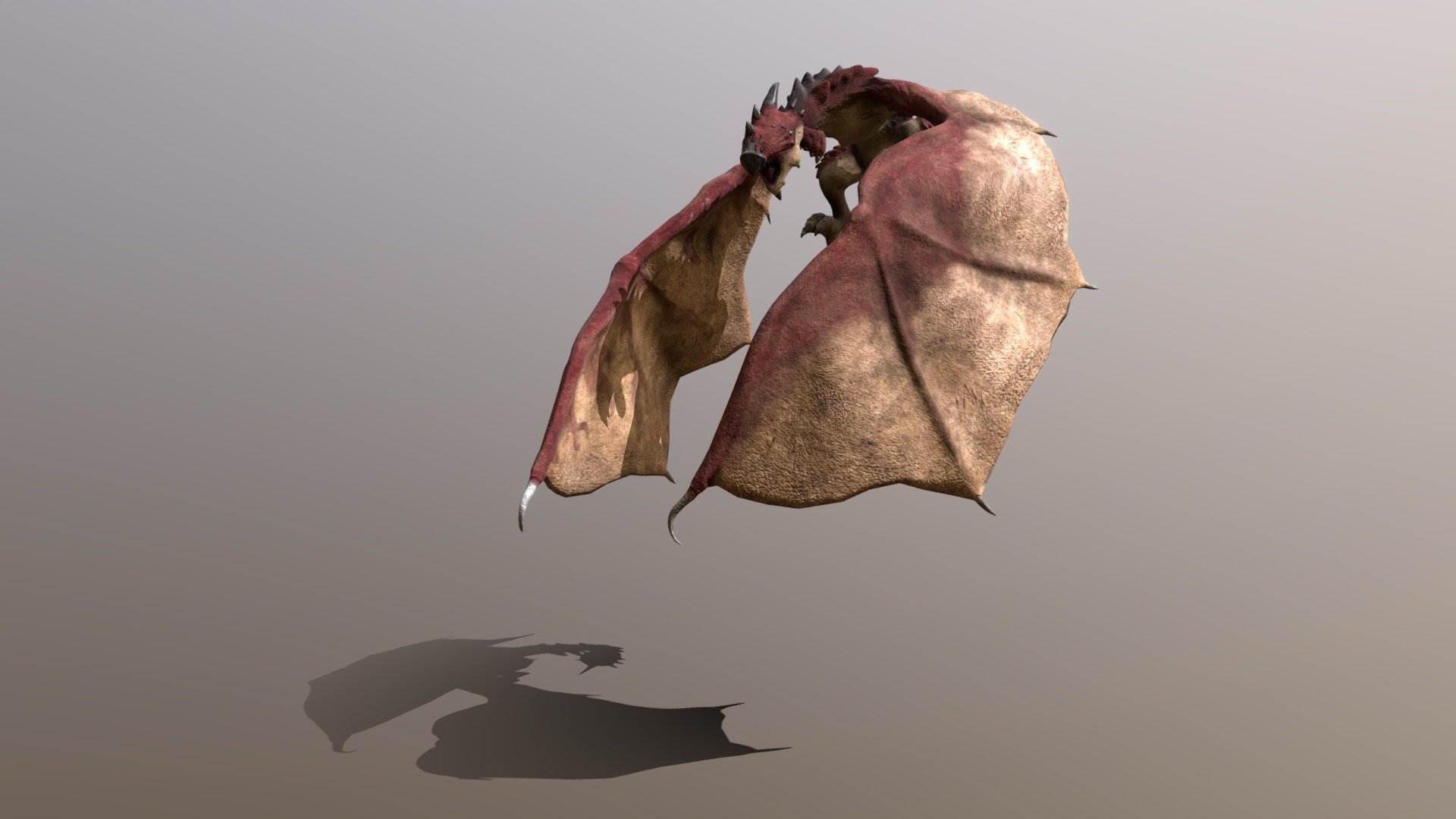 Rathalos from Monster Hunter tested in Unreal Engine 4 (Real-time) with the flying and running animations 3d model