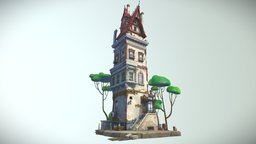 Tall House blender-3d, 3d-coat, stylized