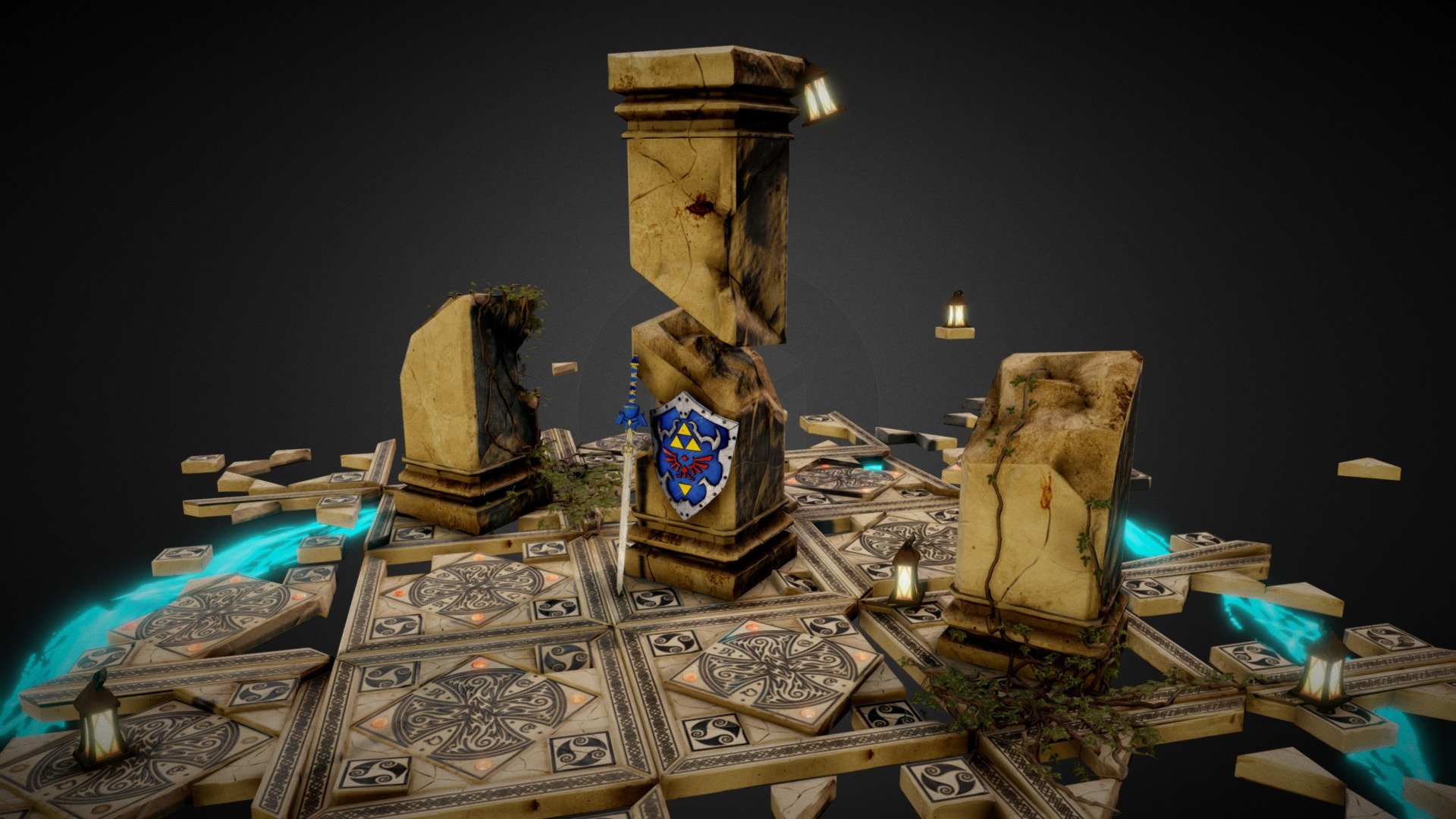 Zelda Environment/Sword  (Model high Poly) 
Textures Diffuse
Textures Normal
Textures self-illuminated 
Textures Alpha


AdventureKitChallenge
Create by Aaron3D:
aarontresdesero@gmail.com - Zelda Environment #AdventureKitChallenge - Buy Royalty Free 3D model by Aaron3D (@Aarontresde) 3d model