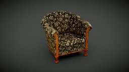 Green armchair armchair, furniture, armchairs, photogrammetry, chair, 3dscan