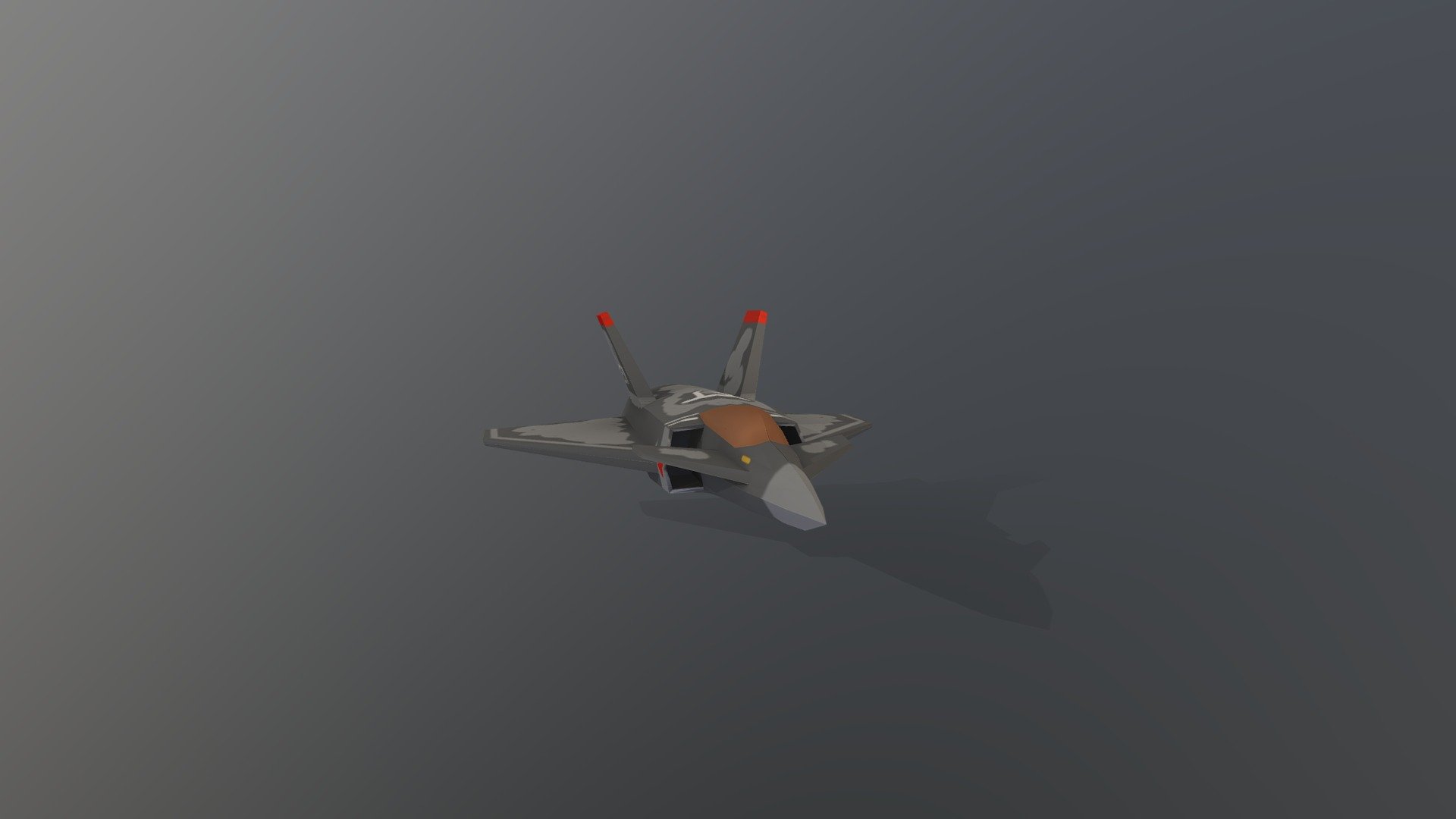 Toon stealth fighter aircraft 3d model