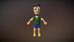 Cartoon Character player, soccer, futbol, substancecharacter, substancepainter, cartoon