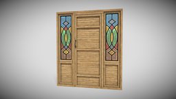 Door_ Simple_ Glassed quad, furniture, glass, door